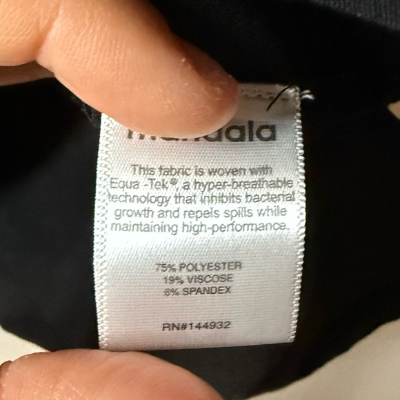 MANDALA Black Medical Nursing Scrubs Top and Bottom Set - Picture 5 of 12